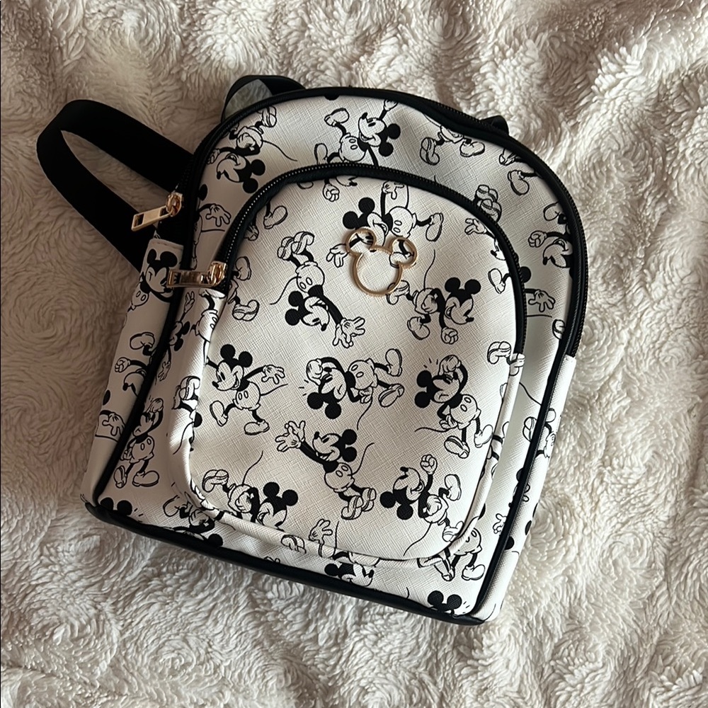 Disney Black and White Mickey Mouse Backpack